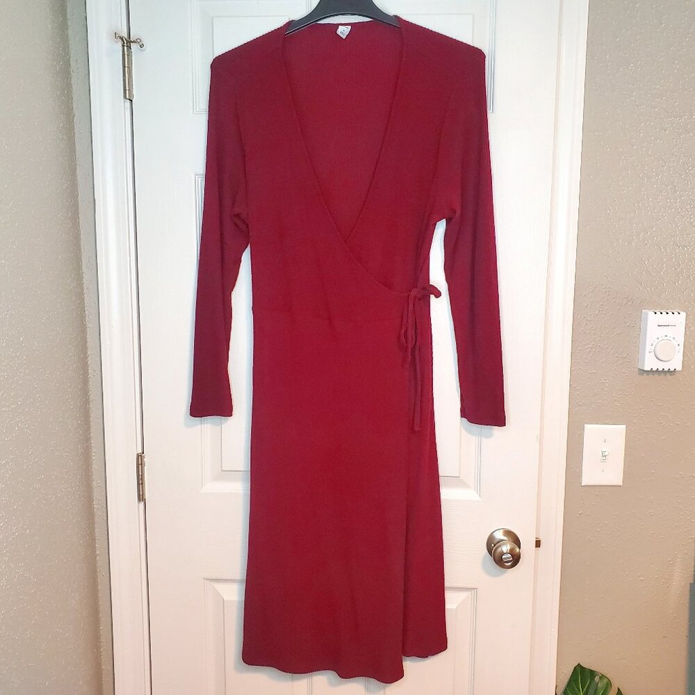 Old Navy fit & flare wrap sweater dress
